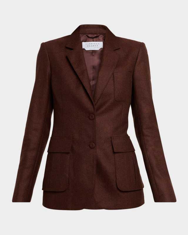 Louisa Wool-Cashmere Flannel Blazer